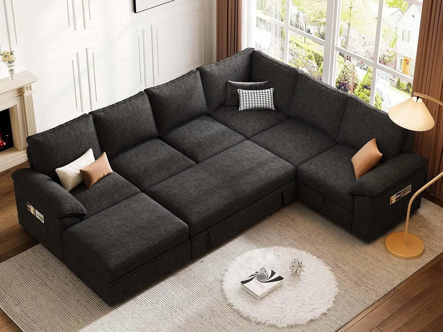Luxury Modular Sleeper Sofa with Storage