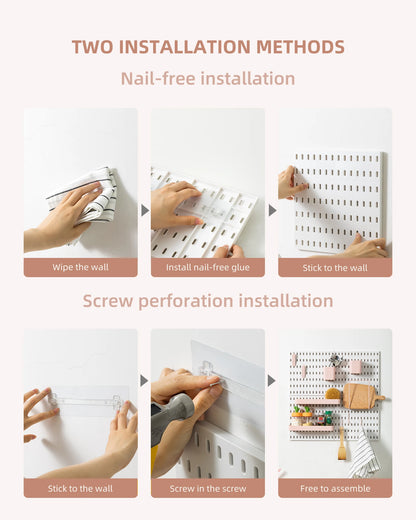 Pink Pegboard Wall Organizer Kit