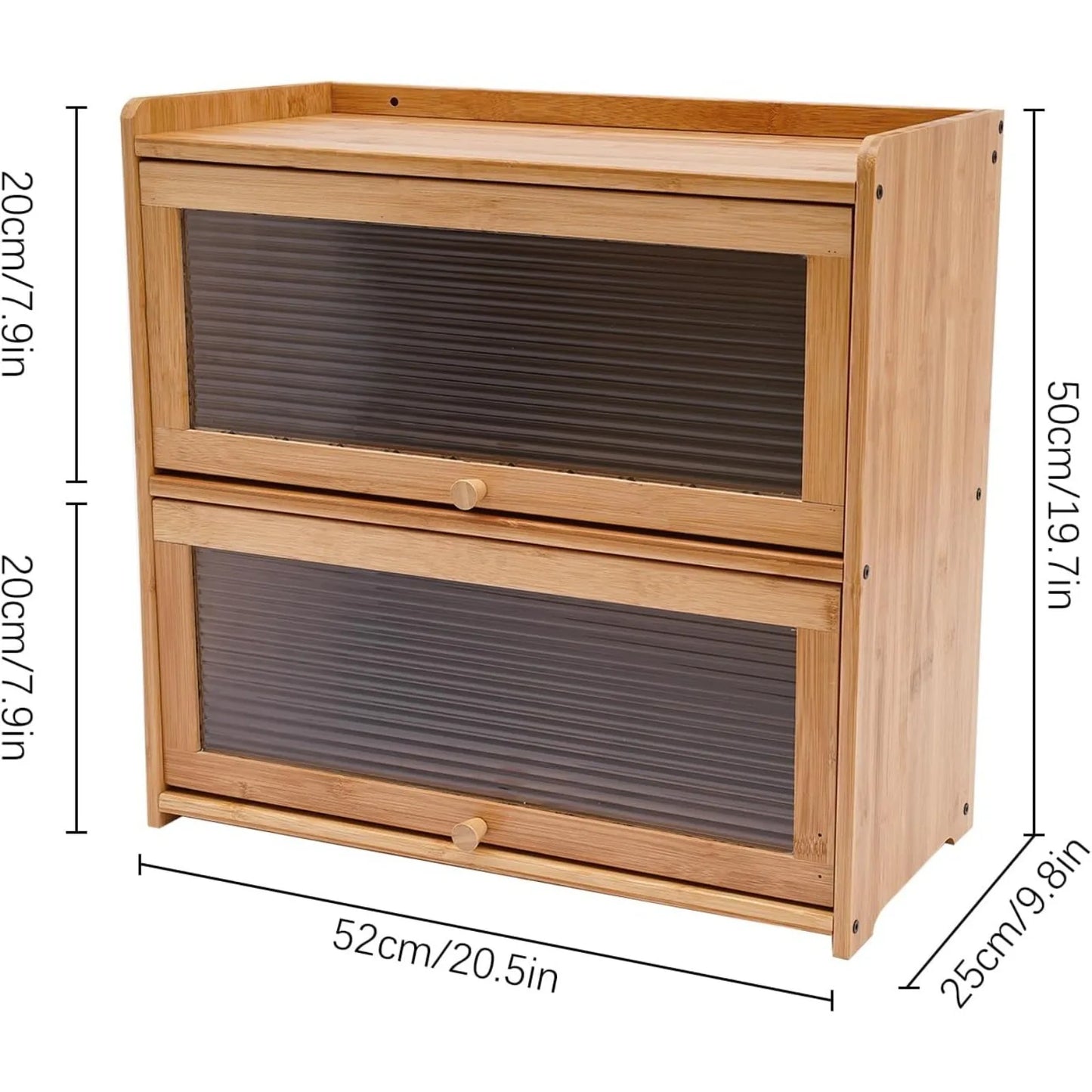 2-Tier Bamboo Kitchen Storage Cabinet.