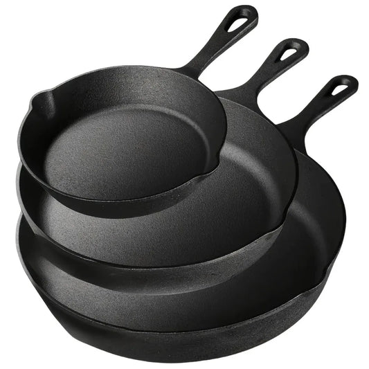 Pre-Seasoned Cast Iron Skillet Set
