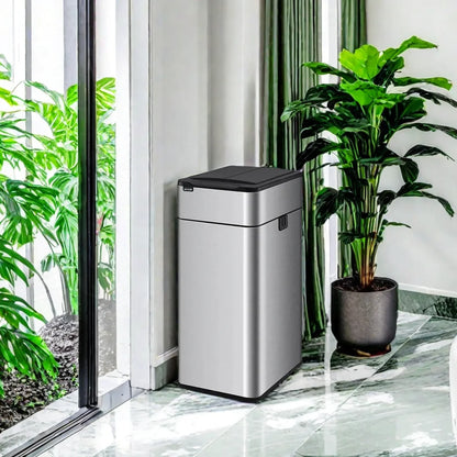 Large-Capacity Smart Sensor Stainless Steel Trash Can