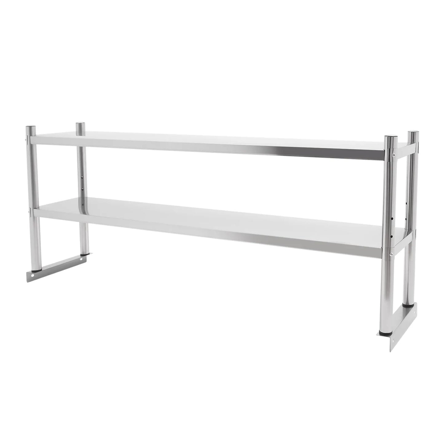 Heavy-Duty 2-Tier Stainless Steel Storage Shelving