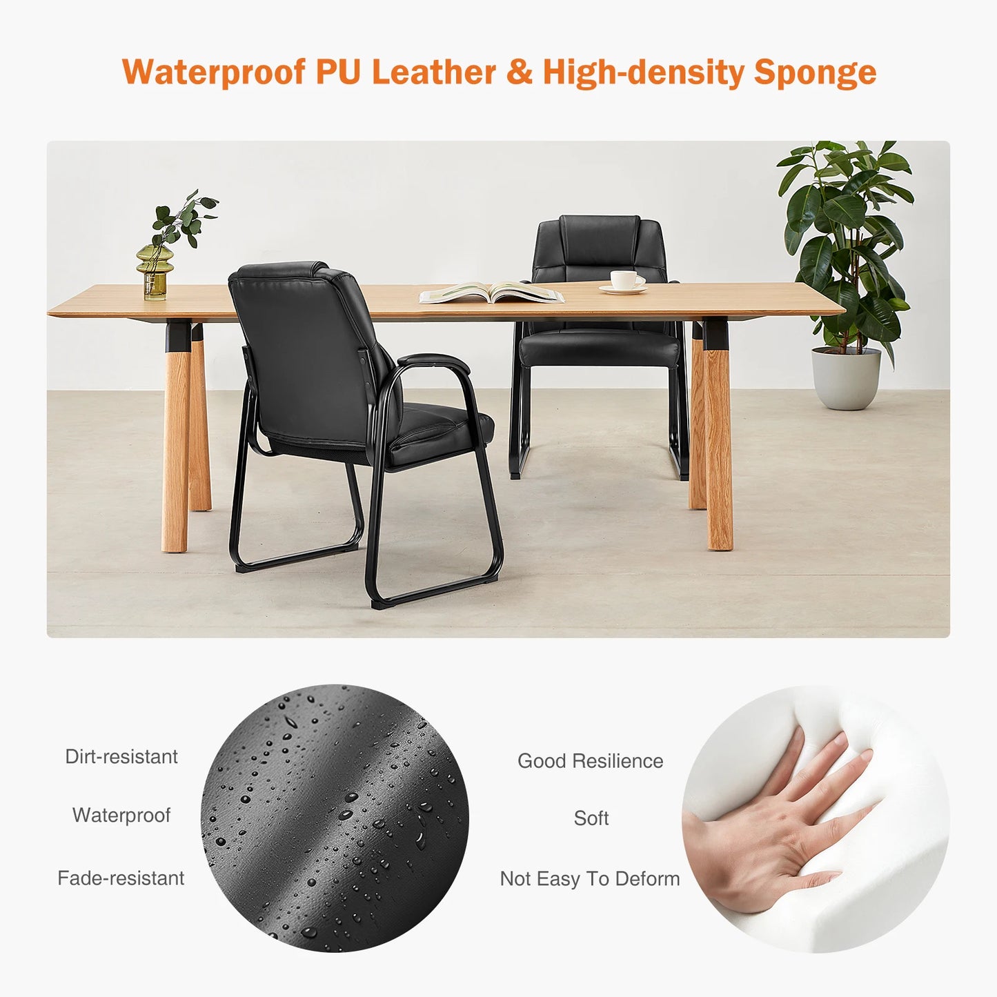 Modern PU Leather Reception Chairs