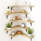 Uniquely Designed Rustic Wood Corner Shelves