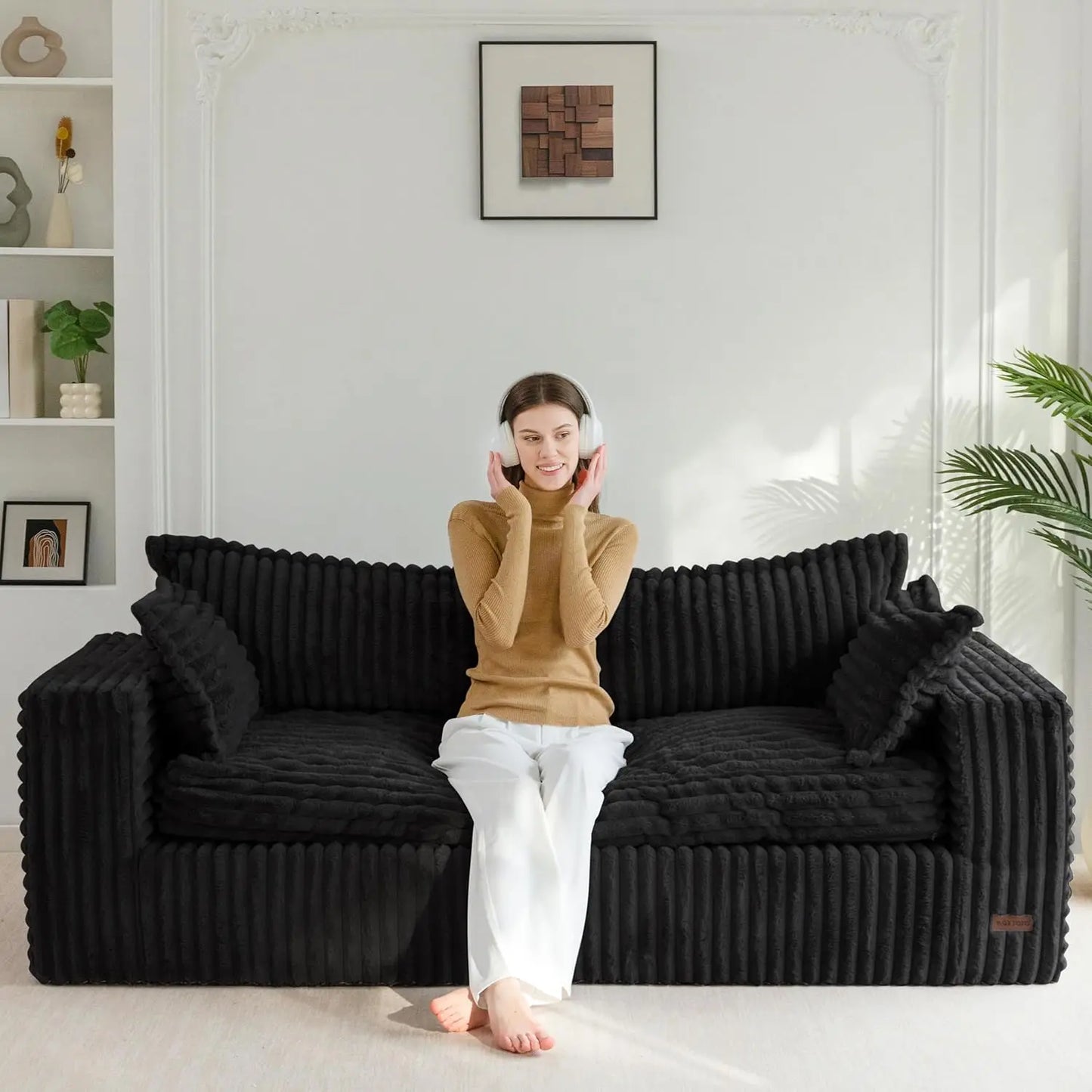 Bean Bag Mini Sofa, Boneless Couch in a Box