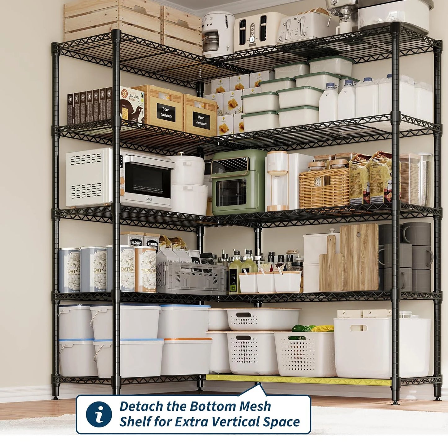 Heavy-Duty Adjustable Metal Storage Shelves