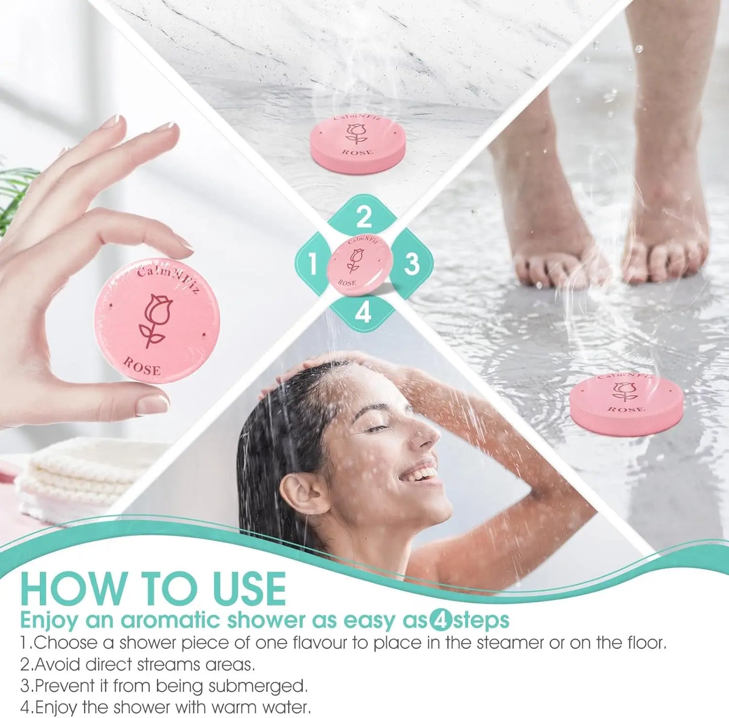 60 Pack Shower Steamers with 6 Scents
